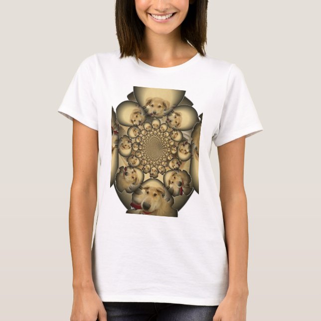 T-shirt Puppy Kaleidoscope Art Print (Devant)