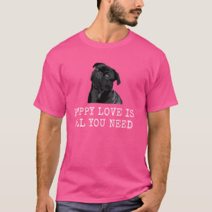 T-shirt Puppy Love Is All You Need Funny Chien Papa et Chi