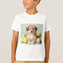 T-shirt Puppy pour filles et garçons.