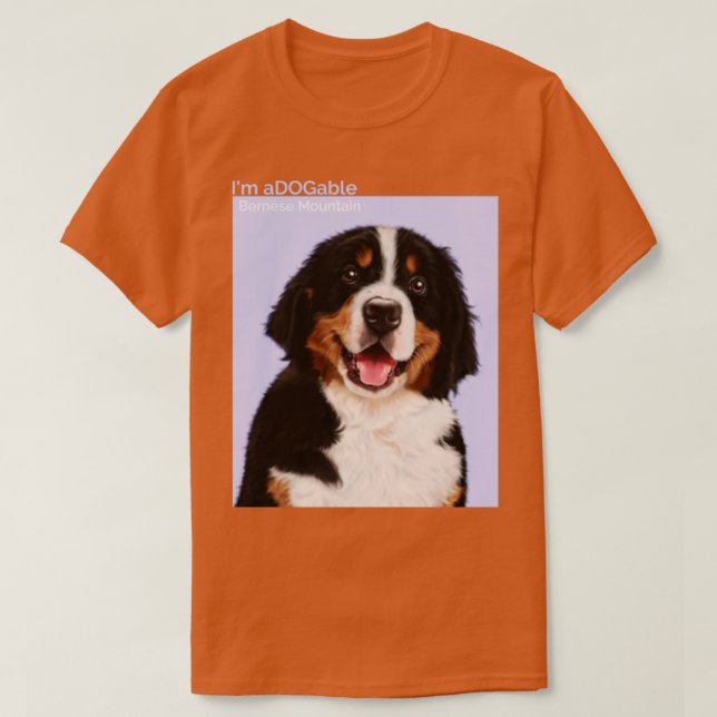 T-shirt Puppy print Collection Im aDOGable Bernese Mountai (Design devant)