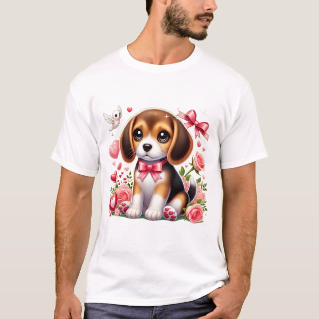 T-shirt Puppy Valentine 009 (Devant)