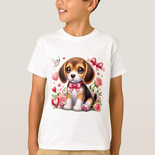 T-shirt Puppy Valentine 009 (Devant)