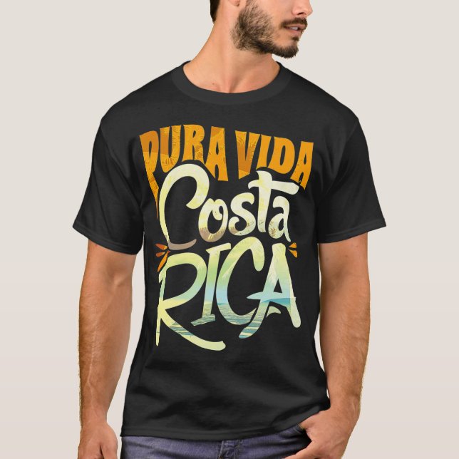 T-shirt Pura Vida Costa Rica Hommes Femmes Enfants (2) (Devant)