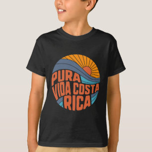 T-shirt Pura Vida Costa Rica Vintage Coucher de soleil Sur
