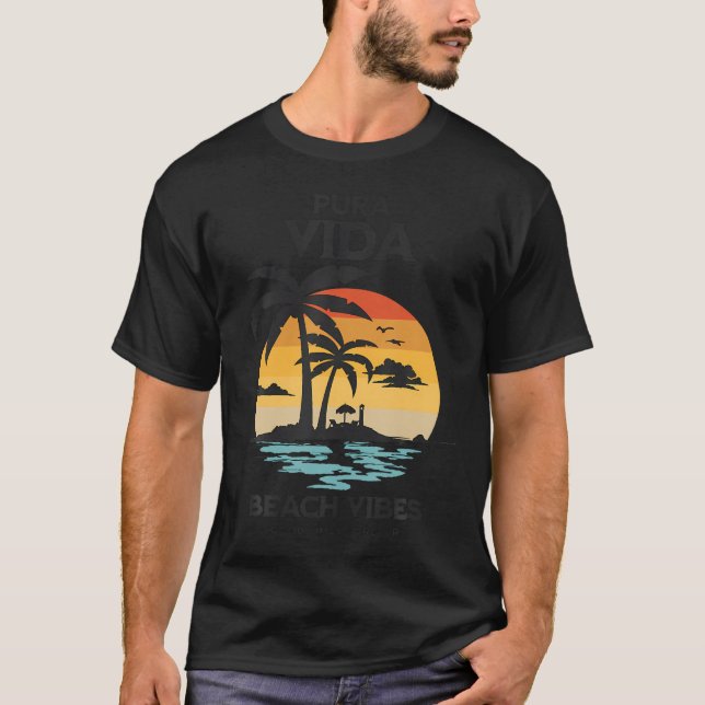 T-shirt Pura Vida Surf Costa Rica Surf Pura Vida (Devant)