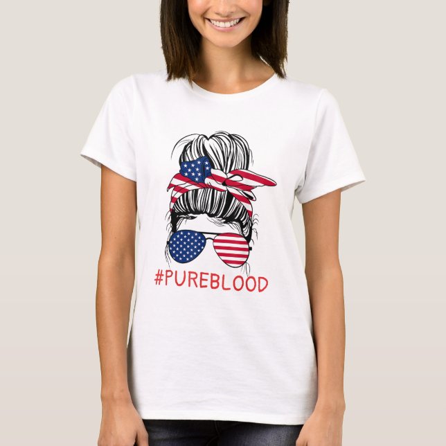 T-shirt Pure Blood Movement American Flag Pure Blood (Devant)