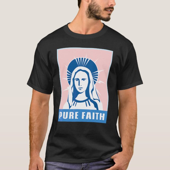 T-shirt Pure Foi Vierge Marie Église Religion Catholique S (Devant)
