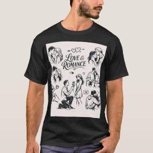 T-shirt Pure Love : Contours de Couple Minimalistes