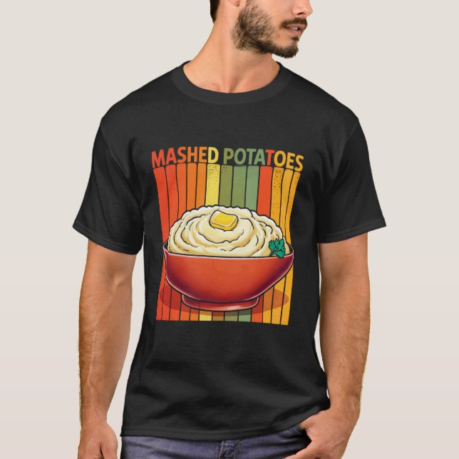 T-shirt Purée de Pommes de Terre Rétro (Devant)