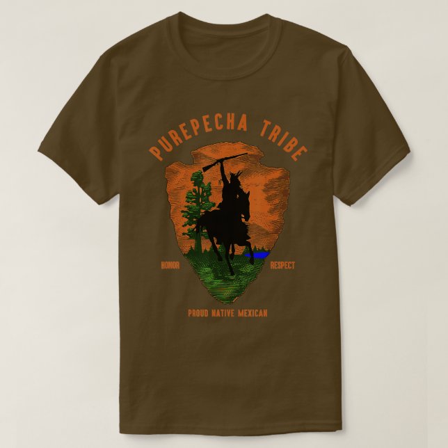 T-shirt Purepecha Tribe Amérindienne Mexicaine Fière Rétro (Design devant)