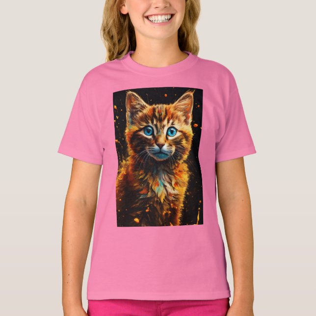 T-shirt "Purfection : avant et arrière mignonne Kitten Bli (Devant)