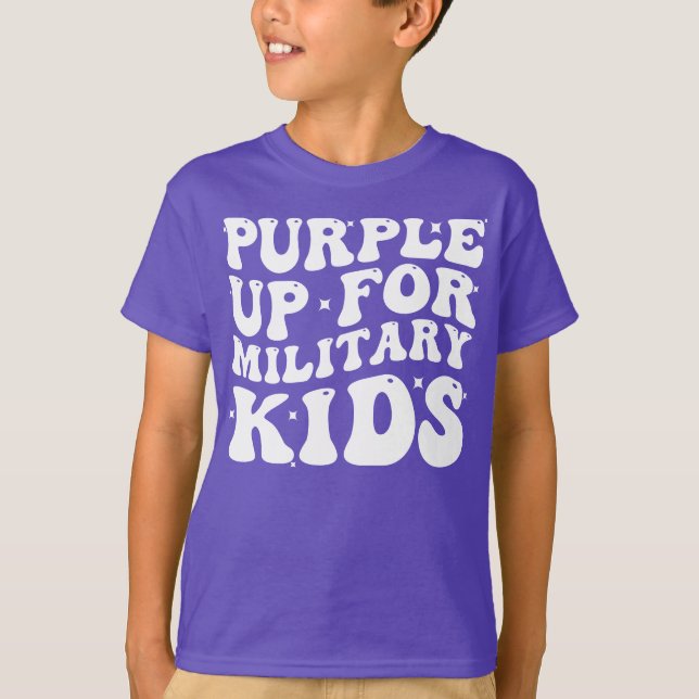 T-shirt Purge super Pour Enfants Militaires Enfants Milita (Devant)
