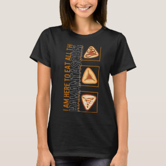 T-shirt Purim Je Suis Ici Pour Manger Tout Hamantaschen Ha