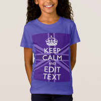 Purple Accent Keep Calm and Your Text Union Jack