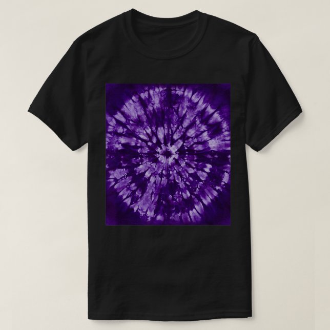T-shirt Purple Batik Tie Dye Bohemian pattern  (Design devant)