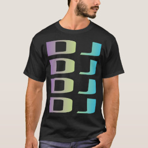 T-shirt Purple Blue Djing DJ Disc Jockey Deejay