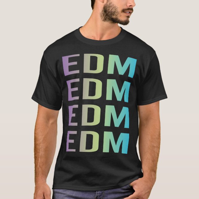 T-shirt Purple Blue EDM (Devant)