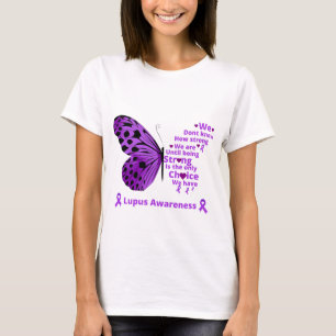 T-shirt Purple butterfly lupus health support