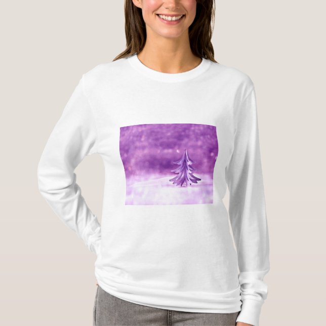 T-shirt Purple Christmas Wonderland (Devant)