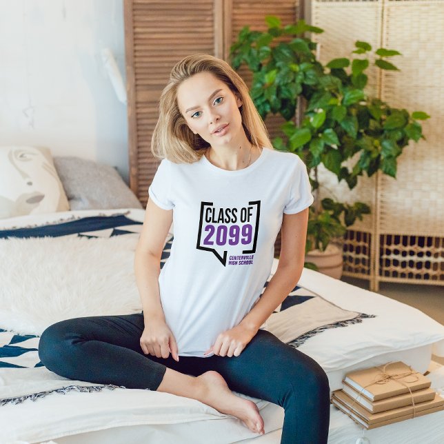 T-shirt Purple Classe Année Voix bulle (Créateur téléchargé)