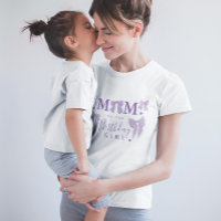 Purple Coquette Bow Maman de la fille d'anniversai
