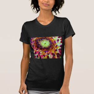 T-shirt Purple Dahlia abstract original flower art