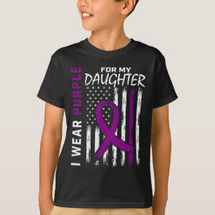 T-shirt Purple Daughter Pancreatic Cancer Awareness USA Fl