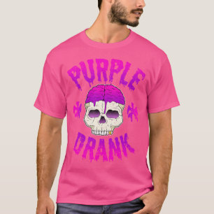 T-shirt Purple Drank Codeine Crâne Lean Rap Hip hop Cadeau