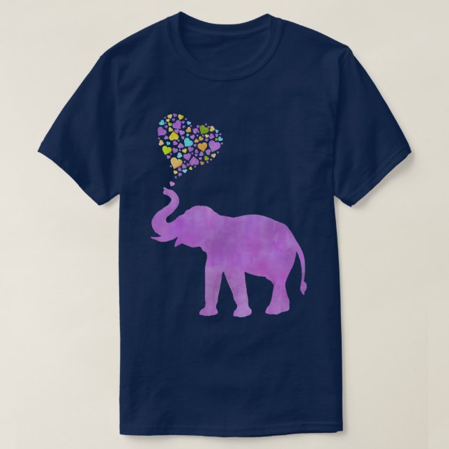 T-shirt Purple Elephant Love (Design devant)