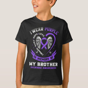 T-shirt Purple en mémoire de Brother médicaments overdose