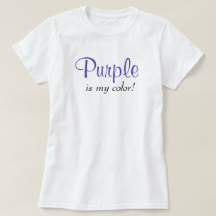 T-shirt Purple Est Ma Couleur Mignonne Typographie Girl Ci