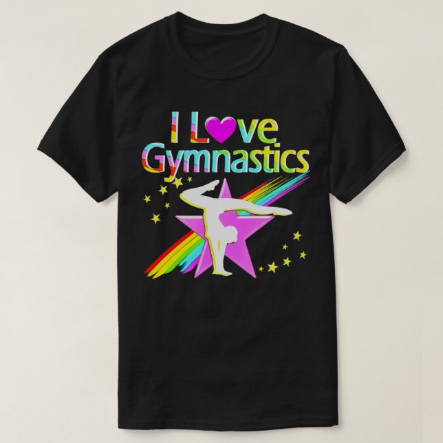 T-SHIRT PURPLE ET ROSE J'AIME LA GYMNASTIQUE (Design devant)