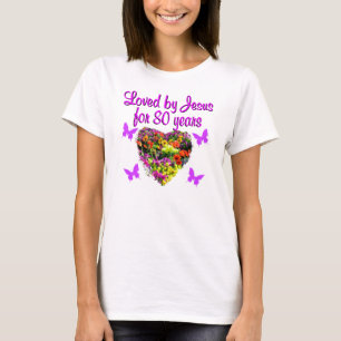 T-SHIRT PURPLE FLEUR SAUVAGE AIMÉ PAR JÉSUS PENDANT 80 ANS