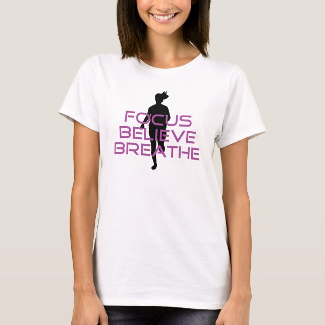 T-shirt Purple Focus Croire Respirer (Devant)