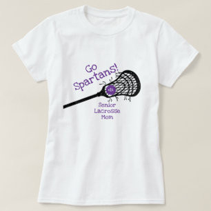 T-shirt Purple Go Team Lacrosse Maman