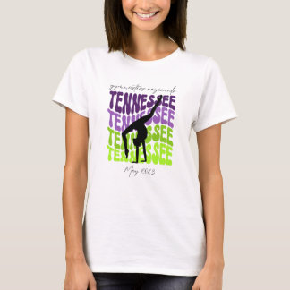 T-shirt Purple Green Tennessee Gymnastique Regiona