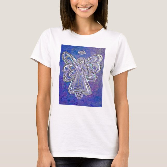T-shirt Purple Guardian Angel Custom Art Chemise de Vacanc (Devant)