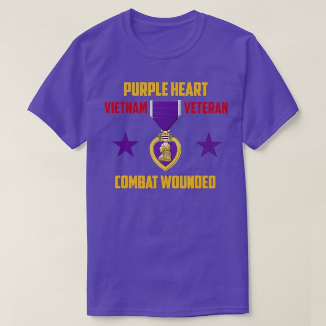 T-shirt Purple Heart Vietnam Vétérinaire Liberté  (Design devant)