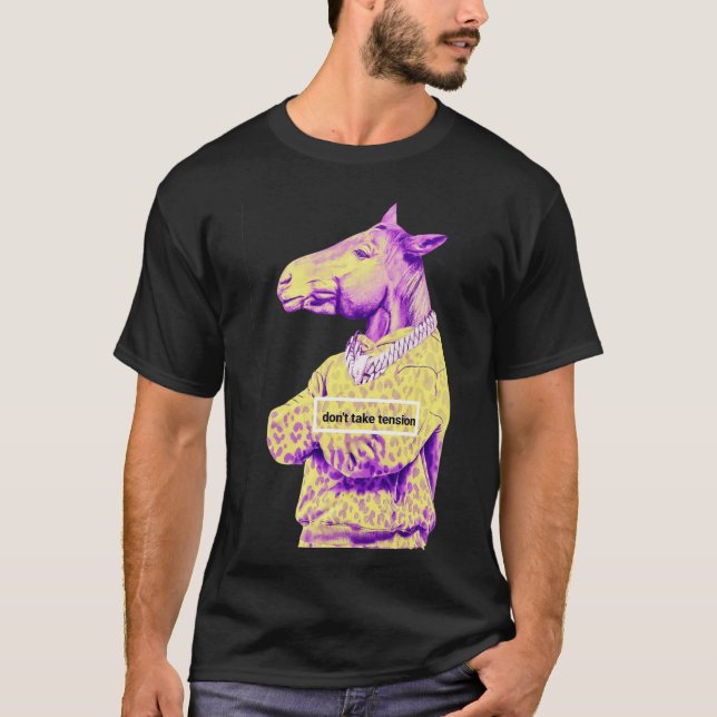T-shirt Purple Horse Graphic /motivational quotes  (Devant)