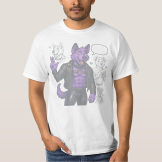 T-shirt Purple husky à Leather