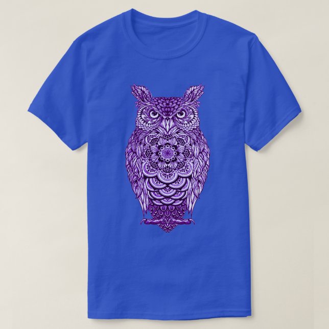 T-shirt Purple Owl Fun Bird Graphic For Owl Lovers (Design devant)