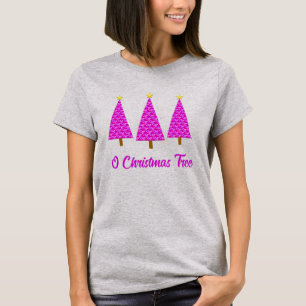 T-shirt Purple Paisley Arbre de Noël moderne rétro
