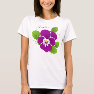 T-shirt Purple Pansy Flower Thunder_Cove