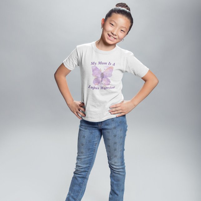 T-Shirt Purple papillon Lupus Guerrier maman (Créateur téléchargé)