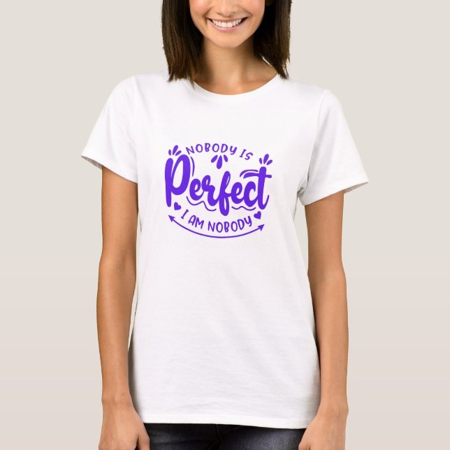 T-shirt Purple - Personne n'est parfait (Devant)