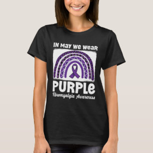 T-shirt Purple Rainbow Support Fibro Warrior Fibromyalgia