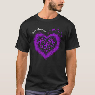 T-shirt Purple Ruban Coeur Lupus Mois de sensibilisation G