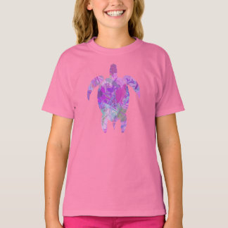 T-shirt PURPLE SEA TURTLE with PAINT DESIGN T SHIRT