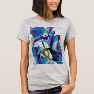 T-shirt Purple Singapour orchidée aquarelle