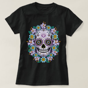 T-shirt Purple Sugar Skull